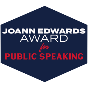 JoAnn Edwards Award for Public Speaking