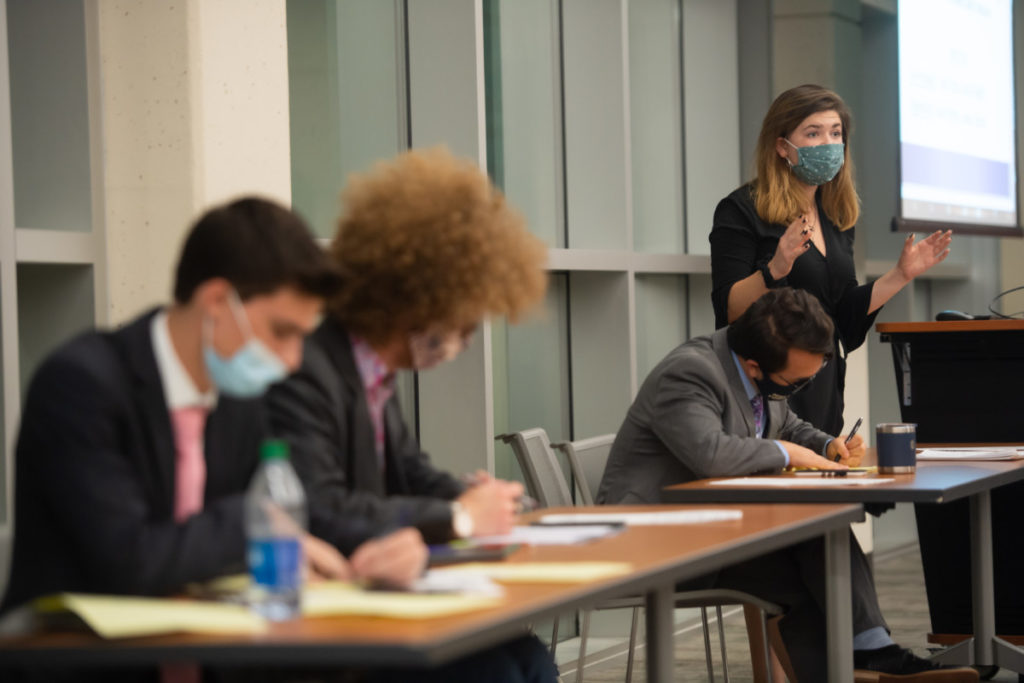 The Warren Debate Union at UM hosting a debate between 4 students.  